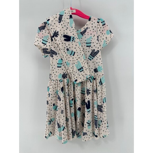 Dotdotsmile Girls Dress and Leggings Size 2T 2pc Set Blue Cactus Print NWT - Picture 2 of 6